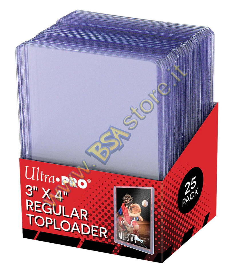 25 Toploader ULTRA PRO Standard Size 3" x 4" per carte da max 70 x 95 mm