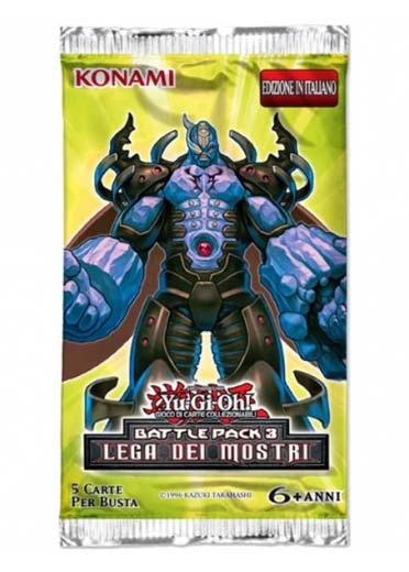 Bustina 5 carte Yu-Gi-Oh! Battle Pack 3 - Lega dei mostri - 1a Edizion Bustina 5 carte Yu-Gi-Oh! Battle Pack 3 - Lega dei mostri - 1a Edizion