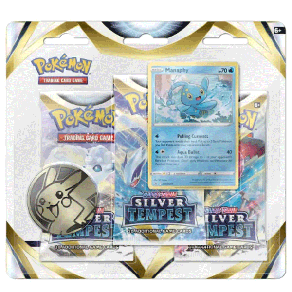 Blister da 3 bustine Sword and Shield - Silver Tempest - Manaphy - ENG