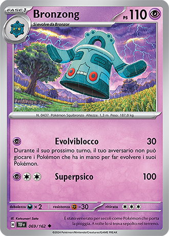 bronzong pokemon card price Bronzong 069/162 Reverse Holo - ITA - Near Mint