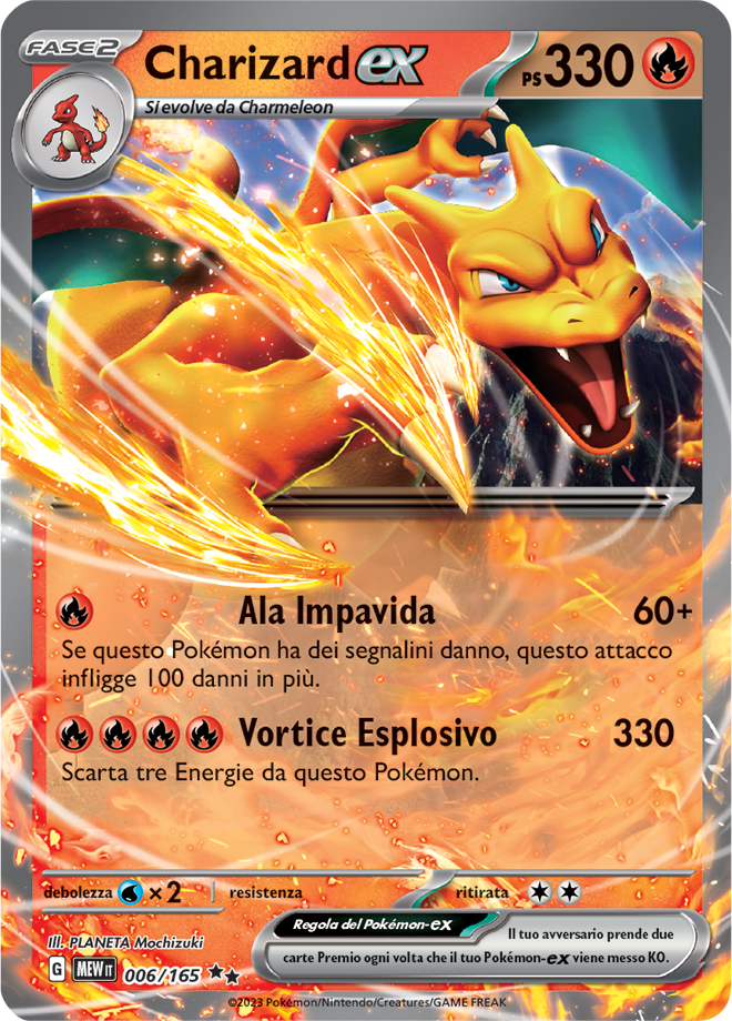 Charizard EX 006 165 ITA Near Mint Scarlatto E Violetto 151 Charizard EX 006 165 ITA Near Mint Scarlatto E Violetto 151