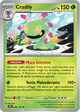 cradily pokemon card Cradily 006/142 Holo - ITA - Near Mint - Scarlatto e Violetto