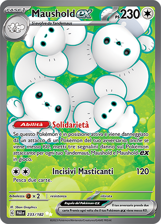 maushold pokemon card full art Maushold-ex 233/182 Full Art - ITA - Near Mint