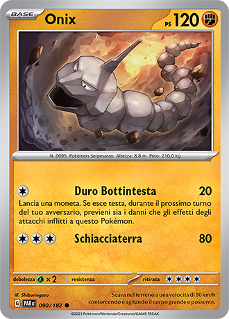 onix pokemon card holographic Onix 090/182 Reverse Holo - ITA - Near Mint - Scarlatto e Violetto