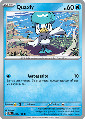 quaxly pokemon card holographic Quaxly 050/191 Reverse Holo - ITA - Near Mint