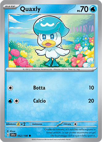quaxly pokemon card holographic Quaxly 052/198 Reverse Holo - ITA - Near Mint