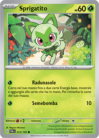 Sprigatito 012/193 Reverse Holo - ITA - Near Mint