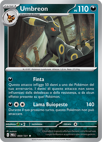 059 131 pokemon card Umbreon - 059/131 - NM/M - Holo Rare - Prismatic Evolutions - Celebrate the legacy of your favorite tabletop game with this Umbreon 2025 Pokemon Prismatic Evolutions Master Ball Pattern #59 PSA Authenticated 10 Card Umbreon 059/131 Holo - ITA
