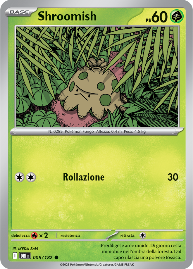 Shroomish 005/182 Reverse Holo - ITA - Near Mint - Scarlatto e Violetto - Rivali Predestinati - Carta Pokemon