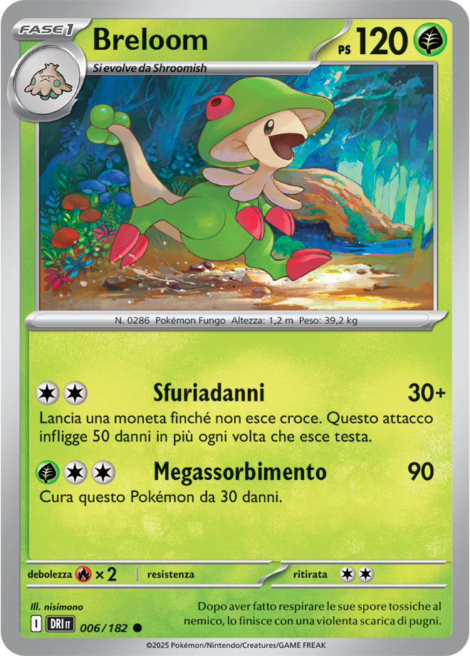 Breloom 006/182 - ITA - Near Mint - Scarlatto e Violetto - Rivali Predestinati - Carta Pokemon