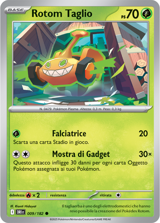 Rotom Taglio 009/182 Reverse Holo - ITA - Near Mint - Scarlatto e Violetto - Rivali Predestinati - Carta Pokemon