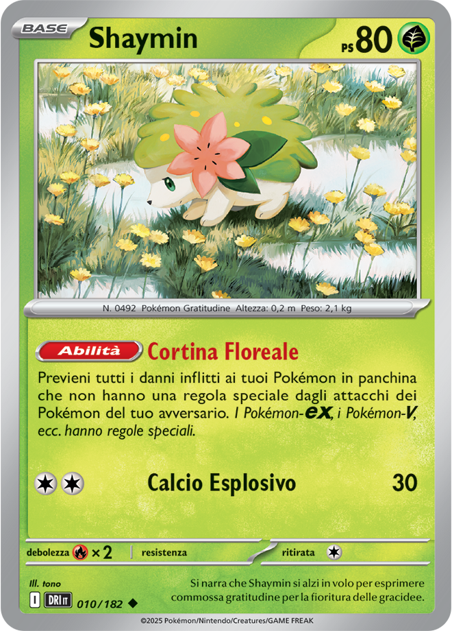 Shaymin 010/182 - ITA - Near Mint - Scarlatto e Violetto - Rivali Predestinati - Carta Pokemon