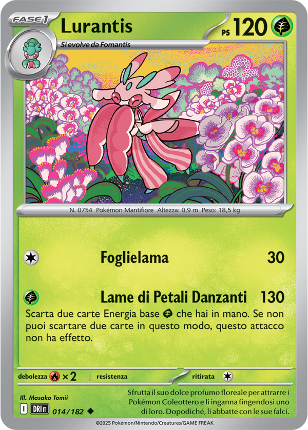 Lurantis 014/182 Reverse Holo - ITA - Near Mint - Scarlatto e Violetto - Rivali Predestinati - Carta Pokemon