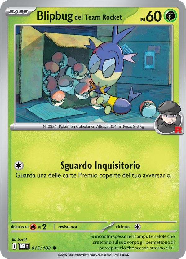 Blipbug del Team Rocket 015/182 - ITA - Near Mint - Scarlatto e Violetto - Rivali Predestinati - Carta Pokemon
