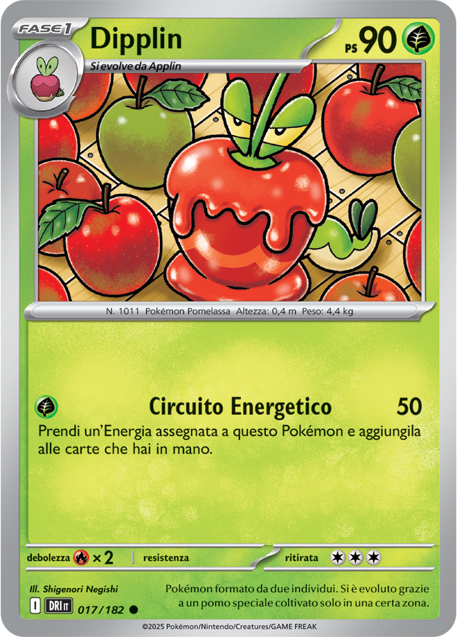 Dipplin 017/182 - ITA - Near Mint - Scarlatto e Violetto - Rivali Predestinati - Carta Pokemon