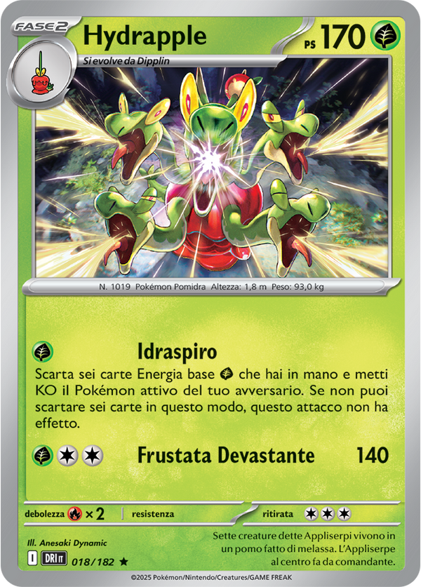 Hydrapple 018/182 Holo - ITA - Near Mint - Scarlatto e Violetto - Rivali Predestinati - Carta Pokemon