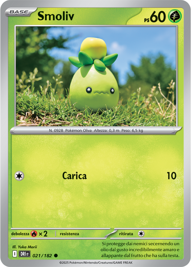 Smoliv DRI 021/182 - ITA - Near Mint - Scarlatto e Violetto - Rivali Predestinati - Carta Pokemon