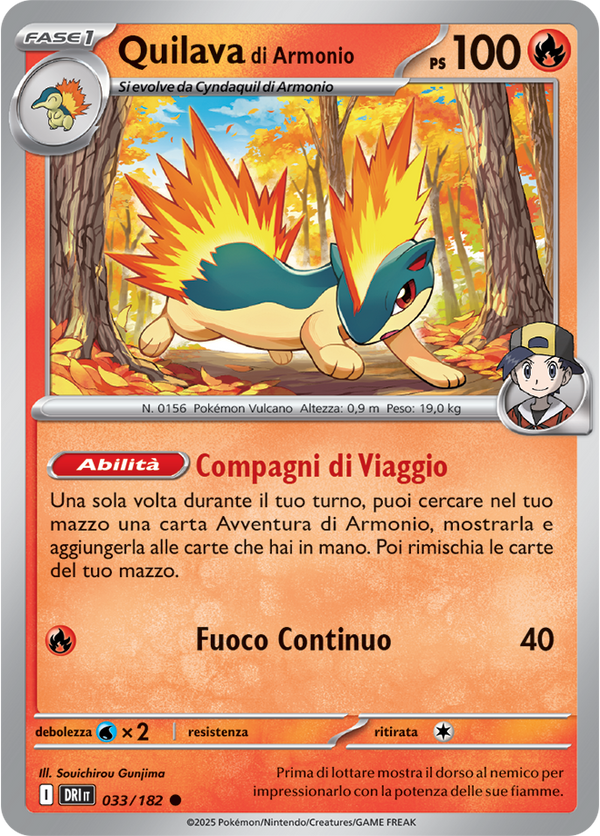 Quilava di Armonio DRI 033/182 - ITA - Near Mint - Scarlatto e Violetto - Rivali Predestinati - Carta Pokemon