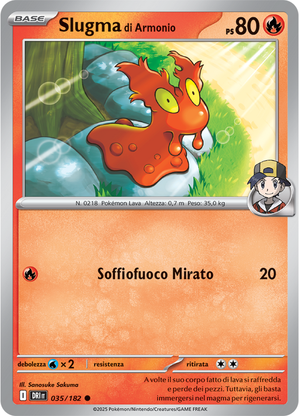 Slugma di Armonio 035/182 - ITA - Near Mint - Scarlatto e Violetto - Rivali Predestinati - Carta Pokemon