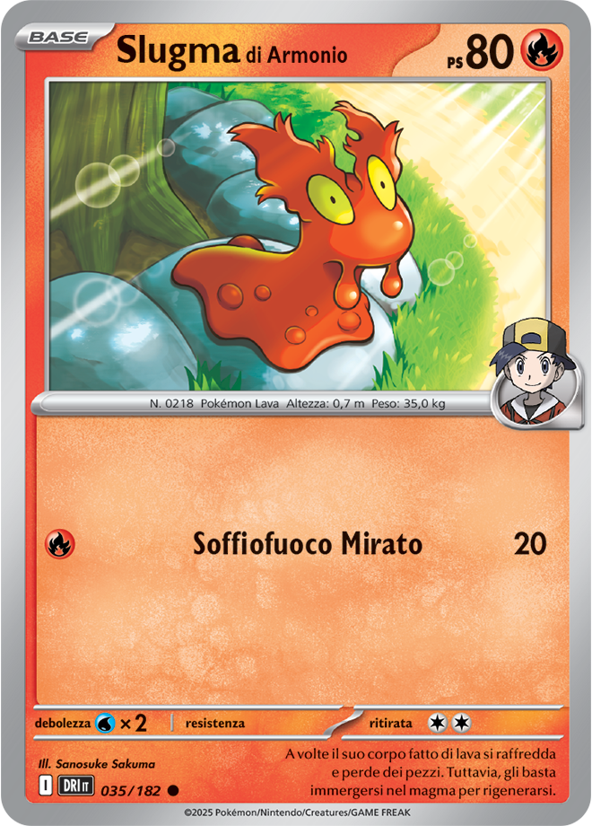 Slugma di Armonio 035/182 - ITA - Near Mint - Scarlatto e Violetto - Rivali Predestinati - Carta Pokemon