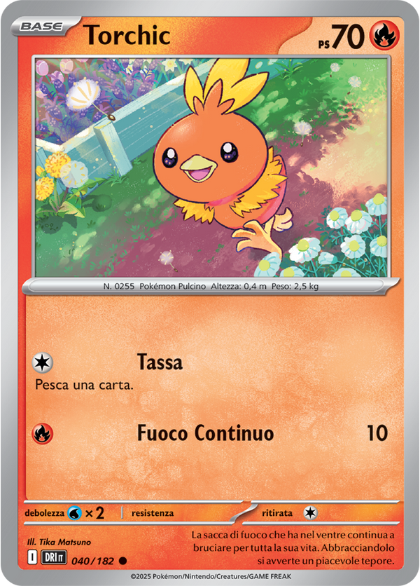 Torchic 040/182 - ITA - Near Mint - Scarlatto e Violetto - Rivali Predestinati - Carta Pokemon