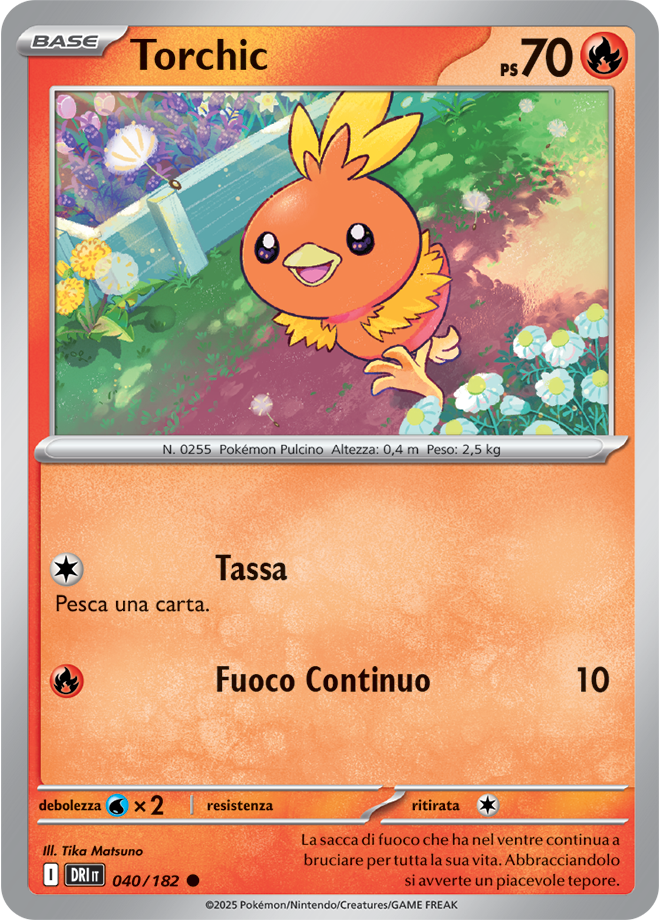 Torchic 040/182 - ITA - Near Mint - Scarlatto e Violetto - Rivali Predestinati - Carta Pokemon