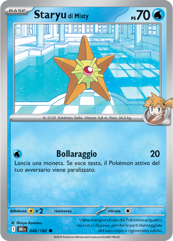 Staryu di Misty 046/182 Reverse Holo - ITA - Near Mint - Scarlatto e Violetto - Rivali Predestinati - Carta Pokemon