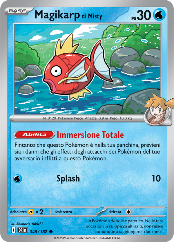 Magikarp di Misty 048/182 Reverse Holo - ITA - Near Mint - Scarlatto e Violetto - Rivali Predestinati - Carta Pokemon