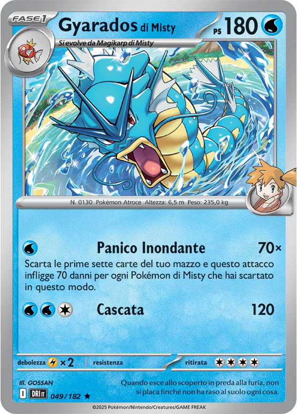 Gyarados di Misty 049/182 Holo - ITA - Near Mint - Scarlatto e Violetto - Rivali Predestinati - Carta Pokemon