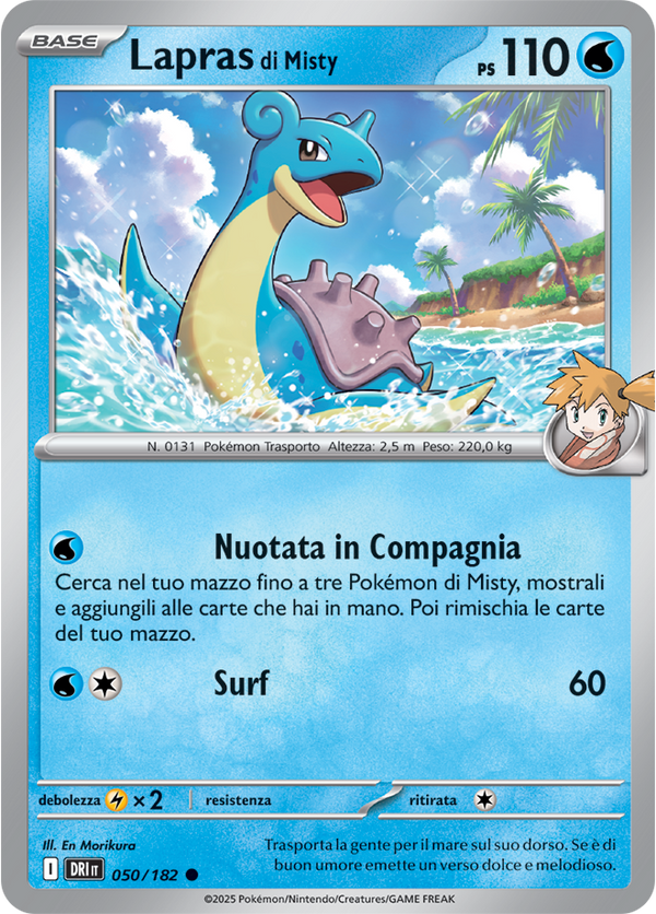 Lapras di Misty 050/182 - ITA - Near Mint - Scarlatto e Violetto - Rivali Predestinati - Carta Pokemon