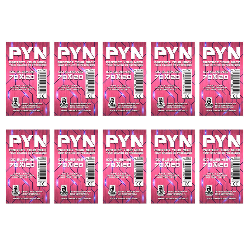 100 Bustine protettive Sleeves PYN Tarot 70 x 120 mm Trasparenti per bustine