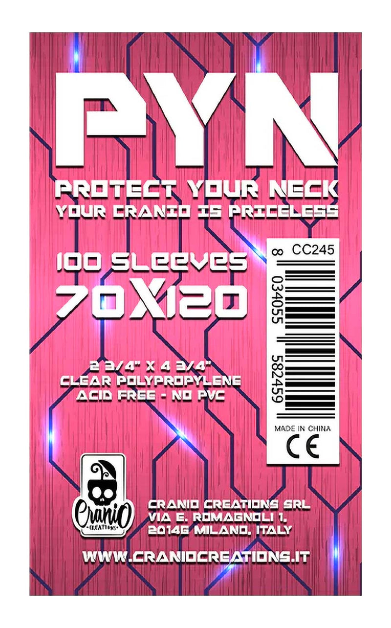 100 Bustine protettive Sleeves PYN Tarot 70 x 120 mm Trasparenti per bustine