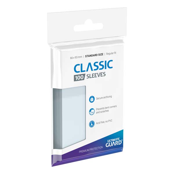 100 Bustine protettive Sleeves ULTIMATE GUARD Standard Size 66 x 93 mm Trasparenti
