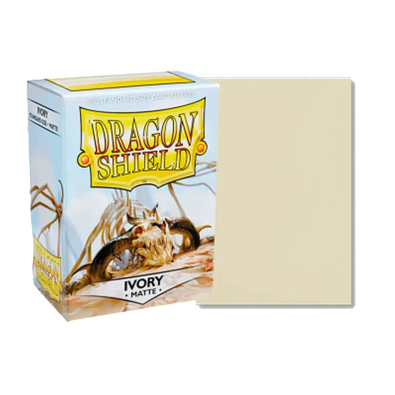 100 Bustine protettive Clear Matte Sleeves DRAGON SHIELD Standard Size 66,5 x 92,5 mm Avorio