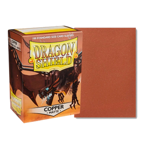 100 Bustine protettive Clear Matte Sleeves DRAGON SHIELD Standard Size 66,5 x 92,5 mm Rame