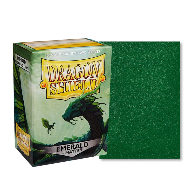 100 Bustine protettive Clear Matte Sleeves DRAGON SHIELD Standard Size 66,5 x 92,5 mm Smeraldo