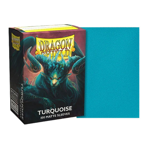 100 Bustine protettive Clear Matte Sleeves DRAGON SHIELD Standard Size 66,5 x 92,5 mm Turchese