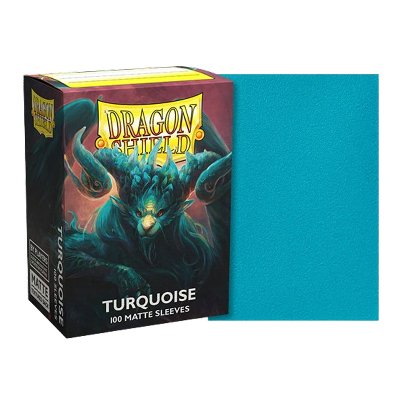 100 Bustine protettive Turquoise Matte Sleeves DRAGON SHIELD Standard Size 66,5 x 92,5 mm Turchese