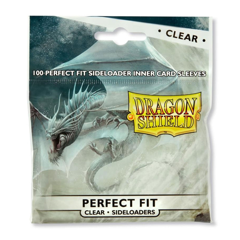 100 Bustine protettive SideLoad Clear Sleeves DRAGON SHIELD Perfect Size 63 x 88 mm Trasparenti