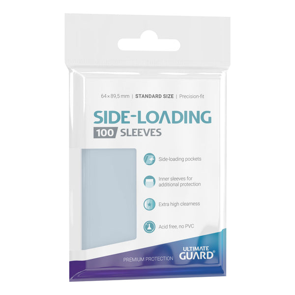 100 Bustine protettive SideLoad ULTIMATE GUARD Precision Fit 64 x 89,5 mm Trasparenti