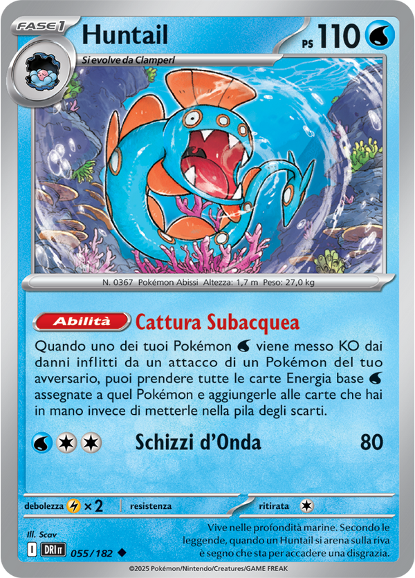 Huntail 055/182 - ITA - Near Mint - Scarlatto e Violetto - Rivali Predestinati - Carta Pokemon