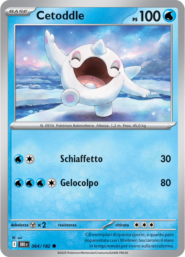 Cetoddle 064/182 Reverse Holo - ITA - Near Mint - Scarlatto e Violetto - Rivali Predestinati - Carta Pokemon
