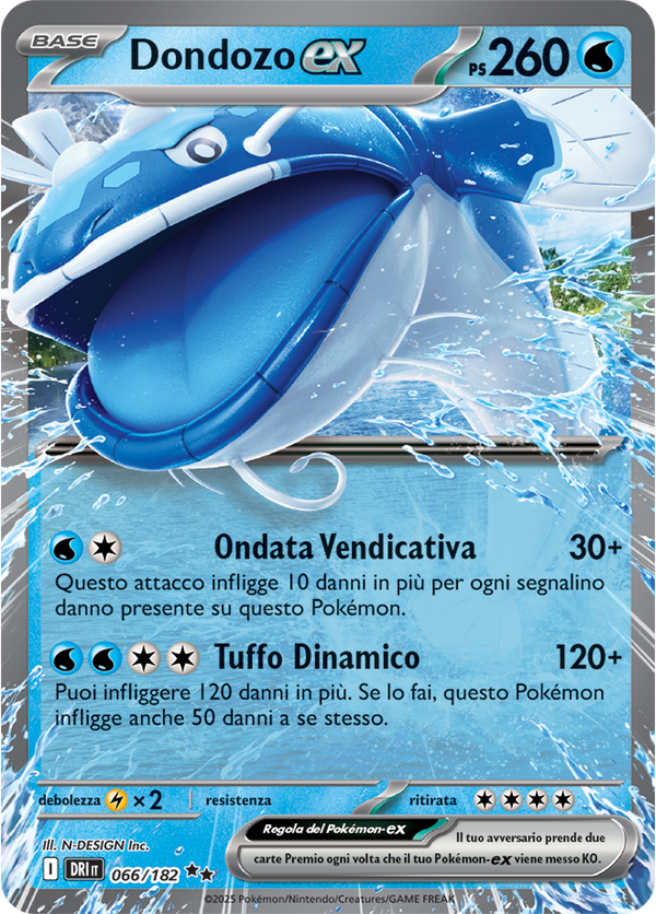 Dondozo-ex 066/182 - ITA - Near Mint - Scarlatto e Violetto - Rivali Predestinati - Carta Pokemon