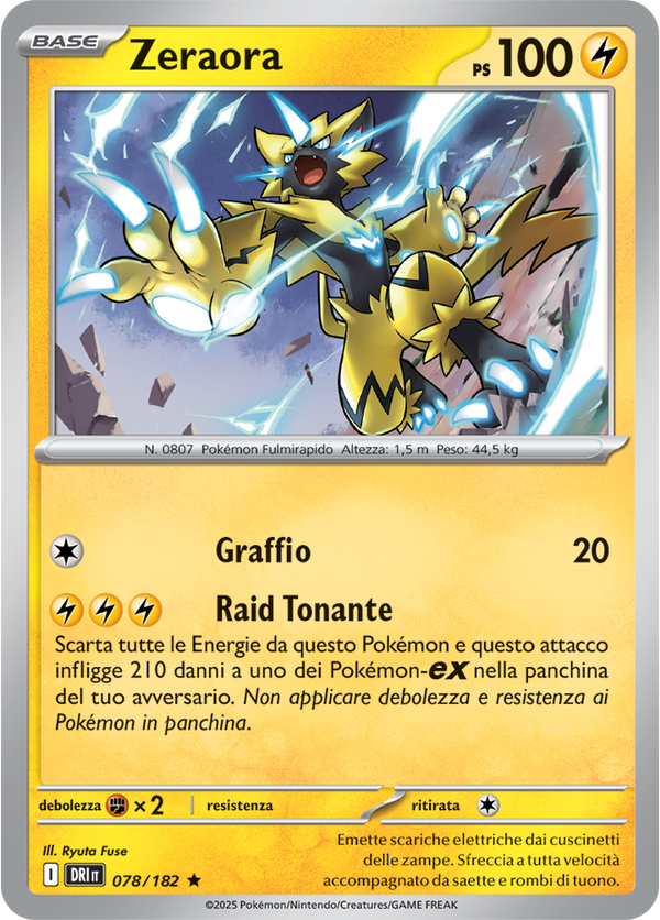 Zeraora 078/182 Holo - ITA - Near Mint - Scarlatto e Violetto - Rivali Predestinati - Carta Pokemon