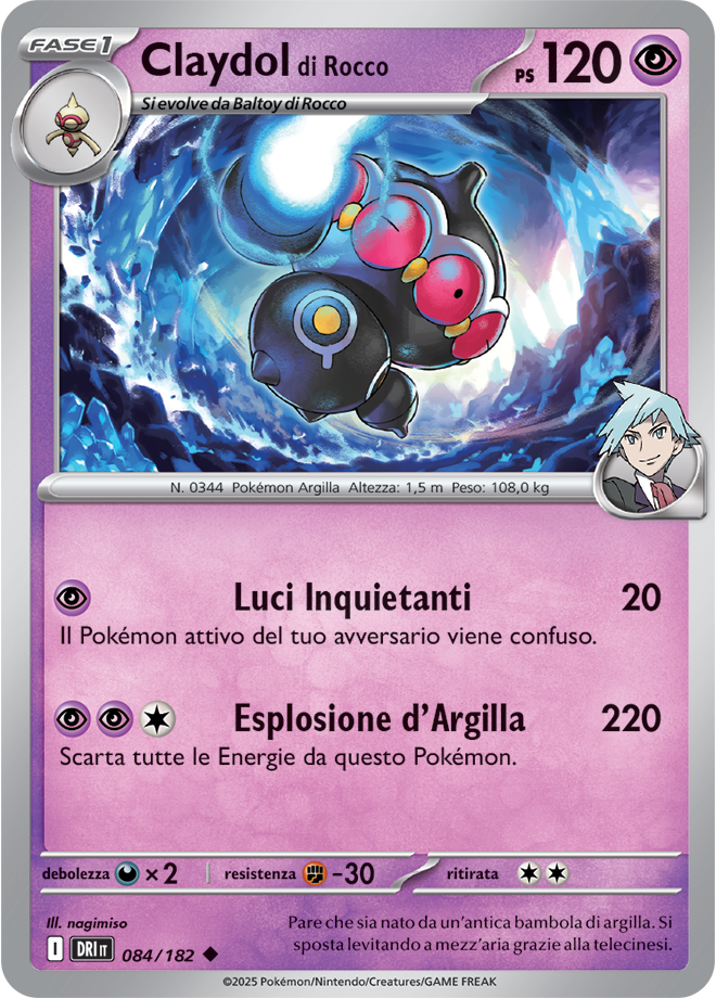 Claydol di Rocco 084/182 Reverse Holo - ITA - Near Mint - Scarlatto e Violetto - Rivali Predestinati - Carta Pokemon
