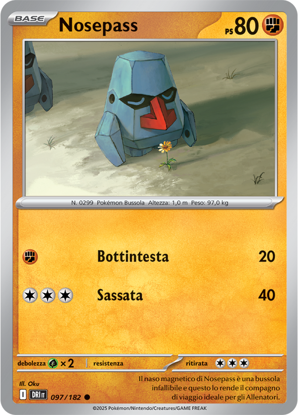 Nosepass 097/182 - ITA - Near Mint - Scarlatto e Violetto - Rivali Predestinati - Carta Pokemon