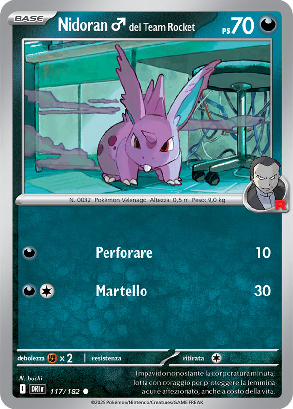 Nidoran?del Team Rocket 117/182 Reverse Holo - ITA - Near Mint - Scarlatto e Violetto - Rivali Predestinati - Carta Pokemon
