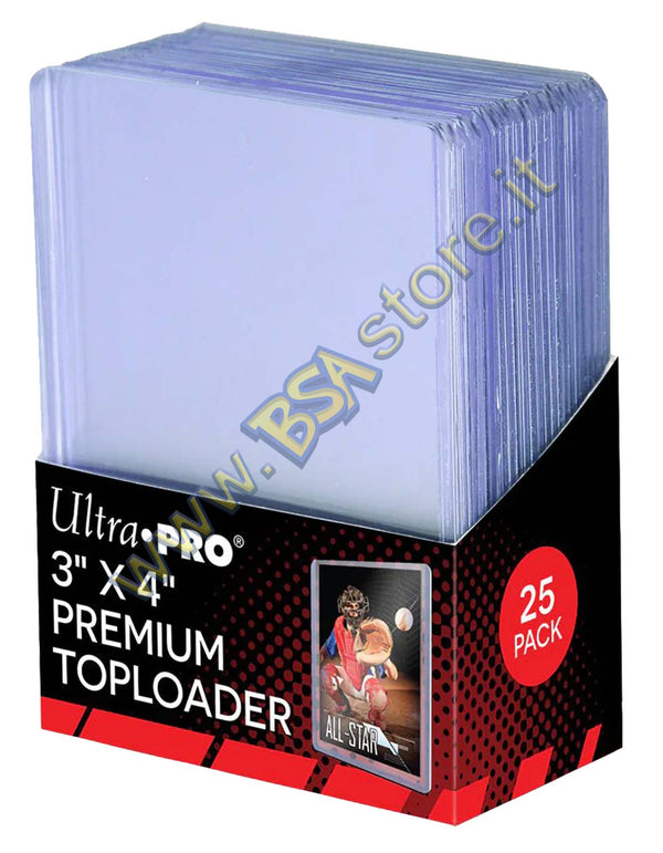 25 Premium Toploader ULTRA PRO Standard Size 3" x 4" per carte da max 70 x 95 mm