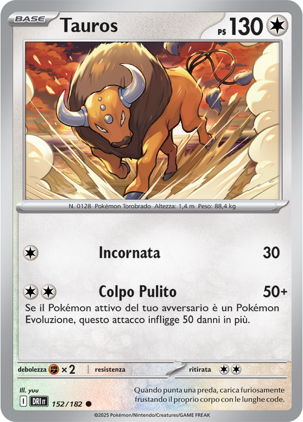 Tauros 152/182 - ITA - Near Mint - Scarlatto e Violetto - Rivali Predestinati - Carta Pokemon