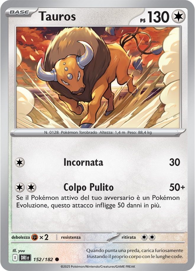 Tauros 152/182 - ITA - Near Mint - Scarlatto e Violetto - Rivali Predestinati - Carta Pokemon